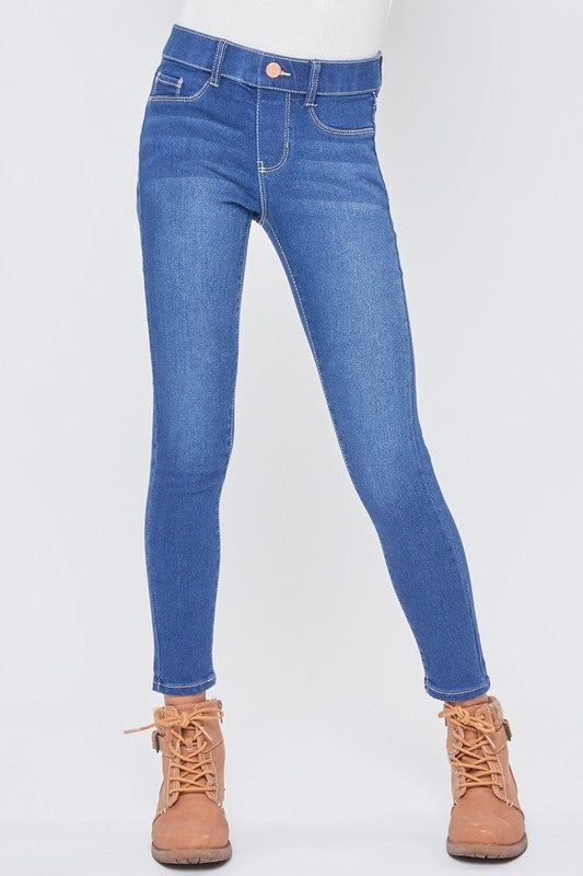 Girl's Pull-On Skinny Jeans - Medium Wash – The HMM Boutique