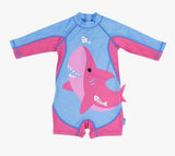 Baby/Toddler One Piece Shark Surf Suit - Pink