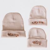 Matching Knit Hats- Mini- Beige: Youth Size