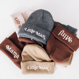 Matching Knit Hats- Little Man- Tan: Youth Size