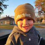 Matching Knit Hats- Little Man- Tan: Youth Size