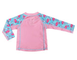 Baby Rashguard Long-Sleeved Swim Top - Franny Flamingo