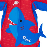 Baby/Toddler One Piece Shark Surf Suit - Red