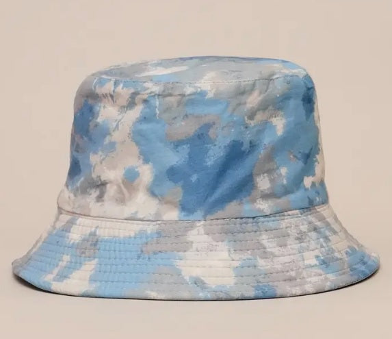 Blue Tie Dye Bucket Hat