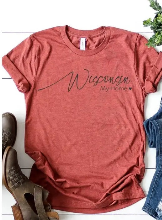 Wisconsin My Home Graphic Tee