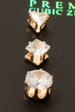 3Pc Mixed Cubic Zirconia Stud Earrings Set: G