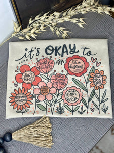 "It's Ok To" Floral Graphic Tee