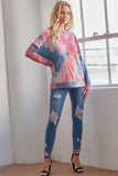 Tie Dye Cross Open Back Top