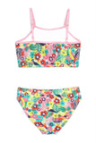 Girl's Two Piece Swimsuit w/ Tropical Toucan Print