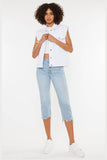 KanCan High Rise Light Wash Capri Denim - KC2559L
