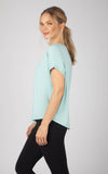 Women's Super Soft Short Sleeve T shirt 2 PACK: Canal Blue/Pristine