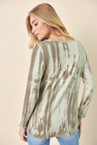 Tie Dye Front Hole Accent Top