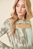 Tie Dye Front Hole Accent Top
