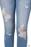 Zenana Mid-Rise Distressed Crop Skinny Jeans