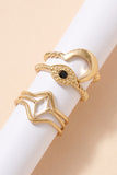 Moon Charms Metal Rings Set