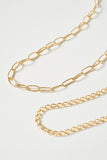 Set of Three Different Chain Necklace - Gold