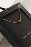 Key CZ Secret Box Gold Dip Necklace - Gold