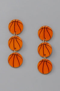 Basketball Theme Acrylic Earrings