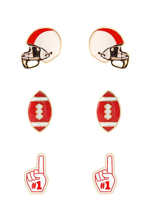 Game Day College Football Stud Earrings
