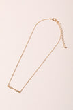 Layered COURAGE Chain Necklace - Gold