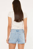 KanCan High Rise Single Fold Light Denim Shorts - KC7181L