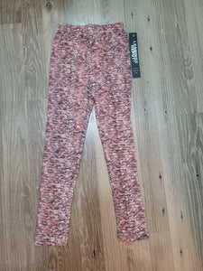 Girl's Burgundy Print Leggings