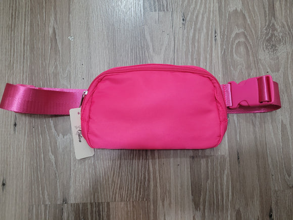Solid Crossbody Bag - Hot Pink