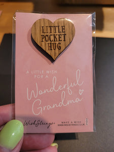"Wonderful Grandma" Little Pocket Hug - Wish Strings