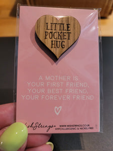 "Mother First Best Friend" Little Pocket Hug - Wish Strings