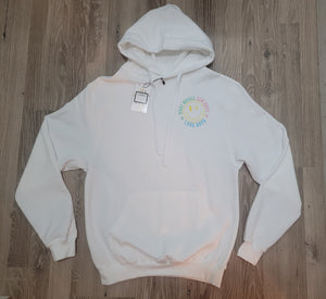 Adult "Boat Waves Sun Rays" Graphic Hoodie - White