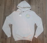 Adult "Boat Waves Sun Rays" Graphic Hoodie - White