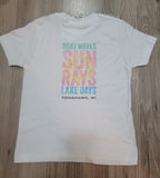 Youth "Boat Waves Sun Rays" Graphic Tee - White