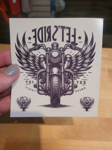 "Let's Ride" Motorcycle Tattoo