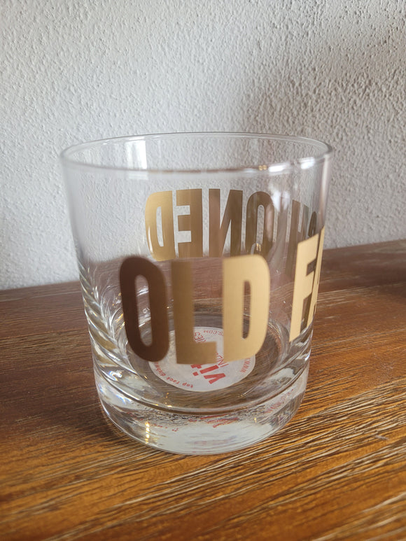 Old Fashioned Rocks Glass - Gold 11 oz