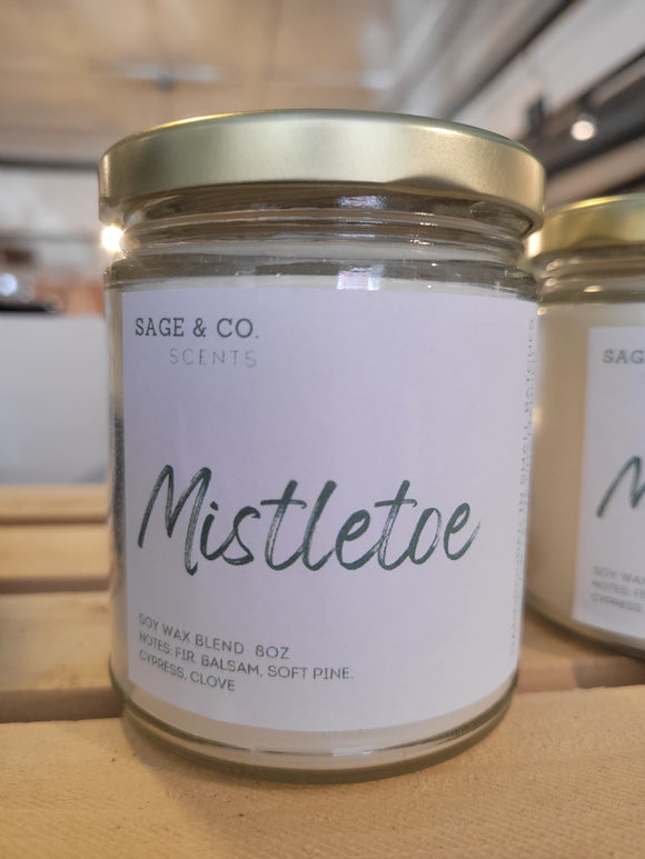 Christmas Jar Candles | Mistletoe