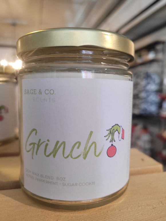 Christmas Jar Candles | Grinch