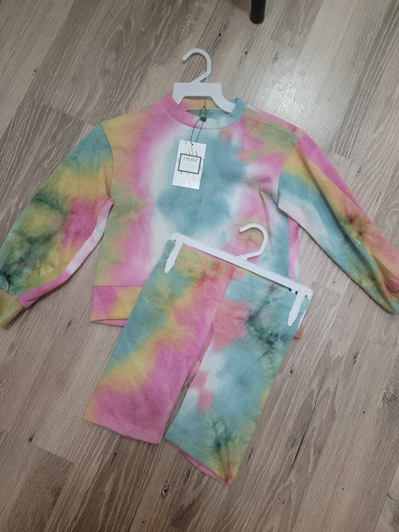 Girl's 2 Piece Tie Dye Lounge Set