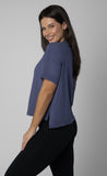 2 Pack Super Soft Short Sleeve U-neck T Shirts - Patriot Blue/Black