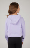 Girls Soft Scuba Hoodie With Front Keyhole - Lavender