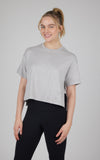 Women's Super Soft Short Sleeve Boxy Tee 2 Pack - Gray/White
