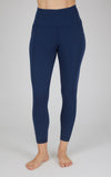 Women's Lux Ankle Leggings With Utility Pockets - Blue