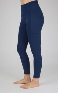 Women's Lux Ankle Leggings With Utility Pockets - Blue