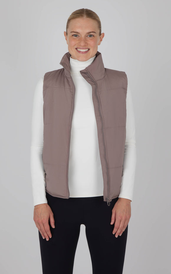 Women's Recycle Below Zero Puffer Vest - Mocha