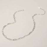 Paperclip Chain Necklace: Silver