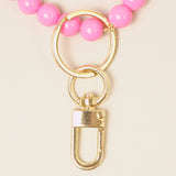 Ceramics Beaded Bracelet Key Chain: Yellow