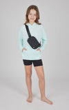 Girls Pullover Hoodie, Bike Short, Fanny Bag - 3 pcs Set