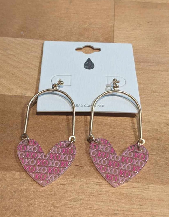 XOXO Print Acrylic Earrings