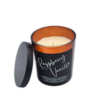 Raspberry Vanilla Soy Wax Candles - 10oz Candle With Lid