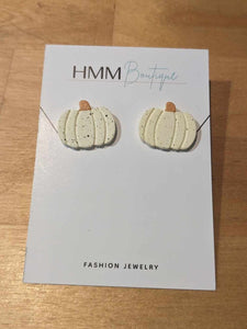 White Pumpkin Earrings