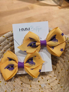 Halloween Hair Clips, Yellow- Set of 2